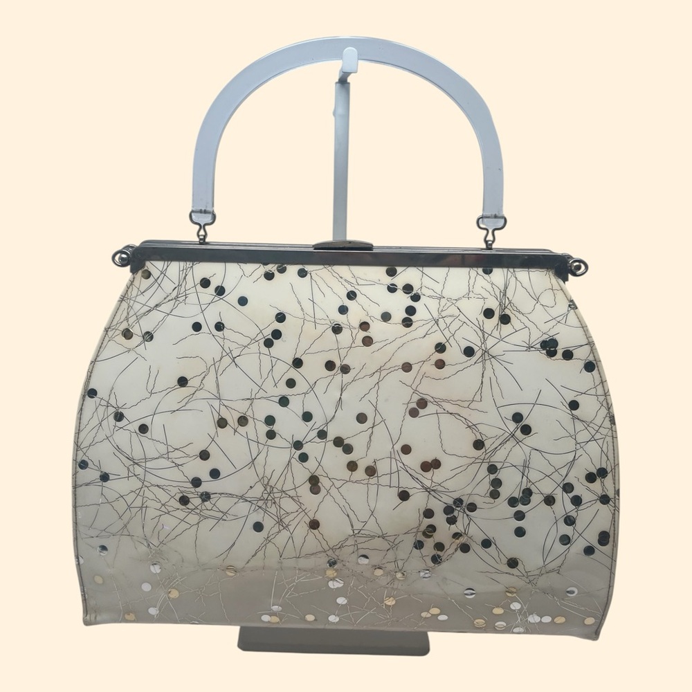 1960s Vintage Navy Patent Leather 3-in-1 Handbag Convertible Stylecraft Miami